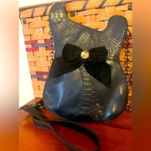 Leather Guitar Crossbody Purse